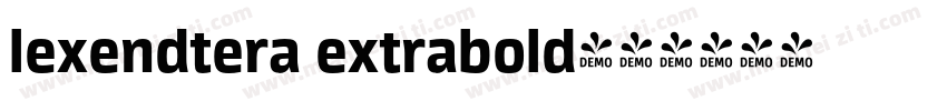 lexendtera extrabold字体转换